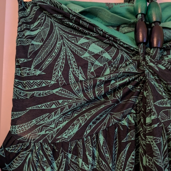 VS Green and Black Bra Tops Halter Dress L - Picture 5 of 14